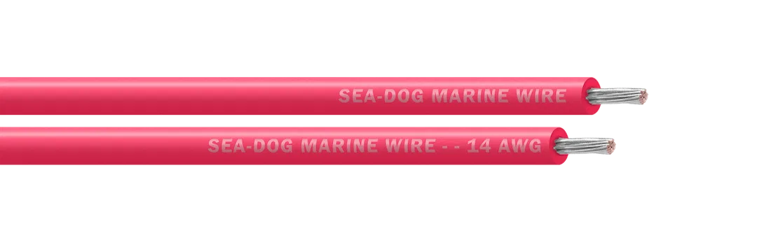 8014092 – SEA DOG Primary Wire, Stranded Conductor 14 Gauge Pink 100 Foot Spool Tinned Copper Conductor/ PVC Insulati...